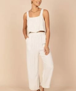 PUP8 Eleanor Cropped Top - Beige Clothing