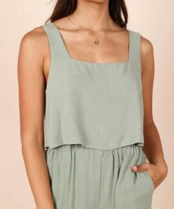 PUP8 Eleanor Cropped Top - Green