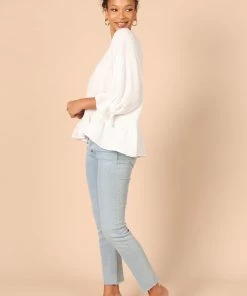 PUP50 For The Bride Emma Frill Hem Top - White