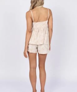 PUP50 Clothing Etosha Babydoll Top - Beige