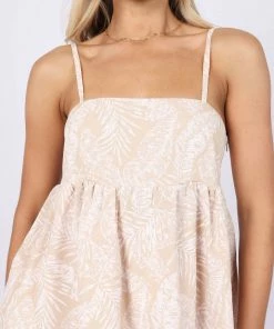 PUP50 Clothing Etosha Babydoll Top - Beige