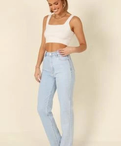 PUP14 Felicity Cropped Knit Top - White For The Bride