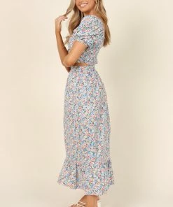 PUP29 Clothing Fleur Top - Blue Floral