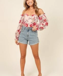 PUP27 Clothing Florence Bodysuit - Red Floral