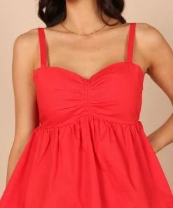 PUP50 Bump Friendly Freddy Babydoll Top - Red