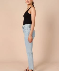 PUP65 Gemma V Neck Tank Top - Black Clothing