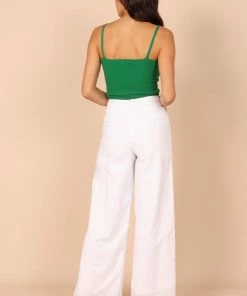 PUP65 Clothing Gemma V Neck Tank Top - Emerald