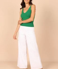 PUP65 Clothing Gemma V Neck Tank Top - Emerald