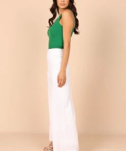 PUP65 Clothing Gemma V Neck Tank Top - Emerald