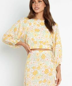 PUP51 Clothing Georgia Top - Yellow Floral