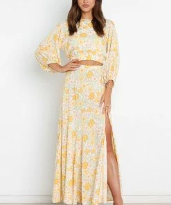 PUP51 Clothing Georgia Top - Yellow Floral