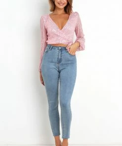 PUP14 Clothing Glitz Top - Pink