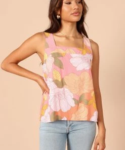 PUP49 Clothing Grace Top - Pink Floral
