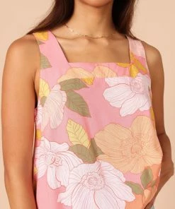 PUP49 Clothing Grace Top - Pink Floral