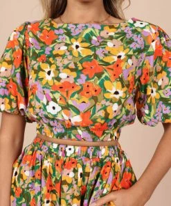 PUP52 Gracie Cropped Top - Red Clothing