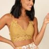 PUP64 Bump Friendly Hannah Lace Bralette - Mustard