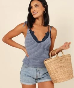 PUP64 Hannah Lace Bralette - Navy