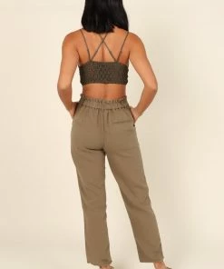 PUP64 Hannah Lace Bralette - Olive Bump Friendly