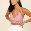 PUP64 Hannah Lace Bralette - Pink