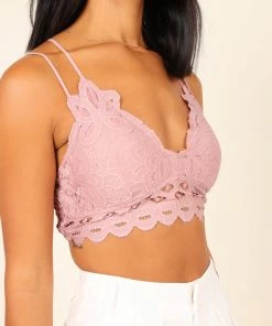 PUP64 Hannah Lace Bralette - Pink