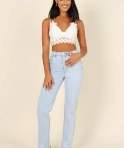 PUP64 Hannah Lace Bralette - White