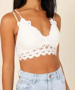 PUP64 Hannah Lace Bralette - White