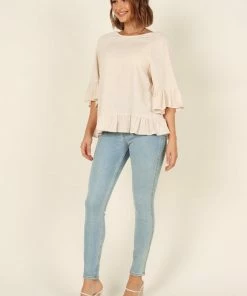 PUP49 Hayley Top - Beige Bump Friendly