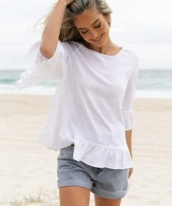 PUP49 For The Bride Hayley Top - White