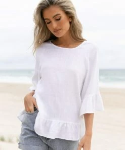 PUP49 For The Bride Hayley Top - White