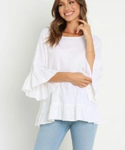 PUP49 For The Bride Hayley Top - White