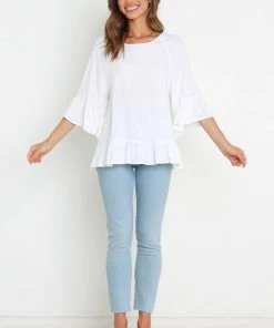 PUP49 For The Bride Hayley Top - White