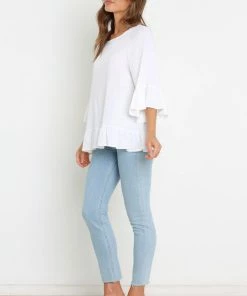 PUP49 For The Bride Hayley Top - White