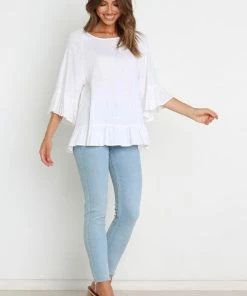 PUP49 For The Bride Hayley Top - White