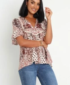 PUP62 Howell Top - Brown Clothing