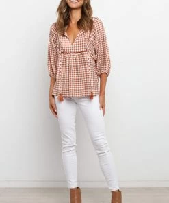 PUP10 Clothing Imogen Top - Tan