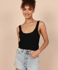 PUP65 Jennifer Crop Top - Black Clothing