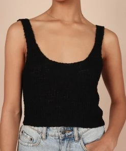 PUP65 Jennifer Crop Top - Black Clothing
