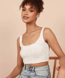 PUP65 Jennifer Crop Top - Ivory