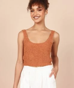 PUP65 Clothing Jennifer Crop Top - Rust