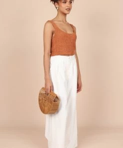 PUP65 Clothing Jennifer Crop Top - Rust