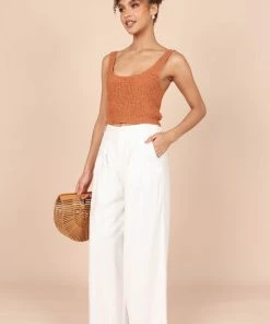 PUP65 Clothing Jennifer Crop Top - Rust