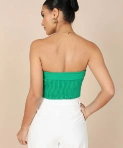 PUP14 Jescinta Strapless Top - Green