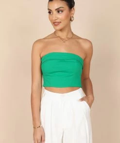 PUP14 Jescinta Strapless Top - Green