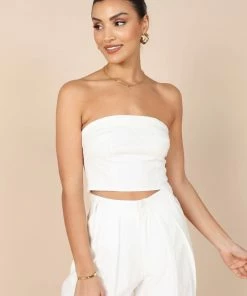 PUP14 Jescinta Strapless Top - White For The Bride