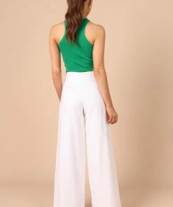 PUP65 Jess High Neck Top - Emerald Clothing