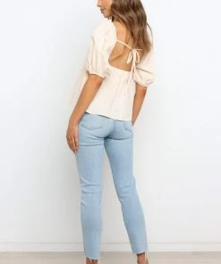 PUP4 Jetta Top - Beige Clothing