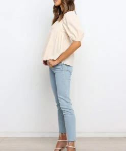 PUP4 Jetta Top - Beige Clothing