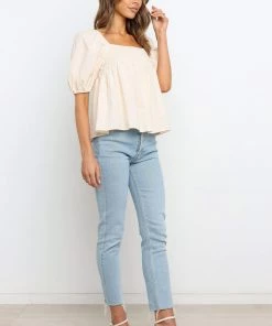 PUP4 Jetta Top - Beige Clothing