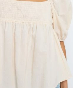 PUP4 Jetta Top - Beige Clothing