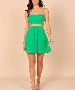 PUP14 Julia Cropped Top - Green Clothing